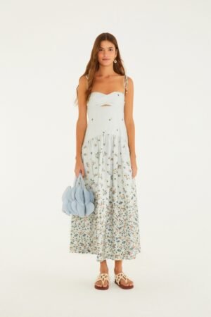 Vestido Cropped Estampado Floral Do Campo