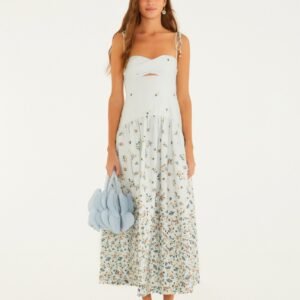 Vestido Cropped Estampado Floral Do Campo