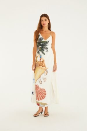 Vestido Degagê Estampado Colagem Carioca FARM