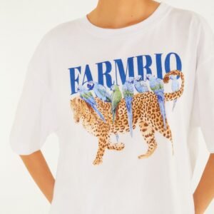 T-Shirt Ampla Onça Pássaros FARM
